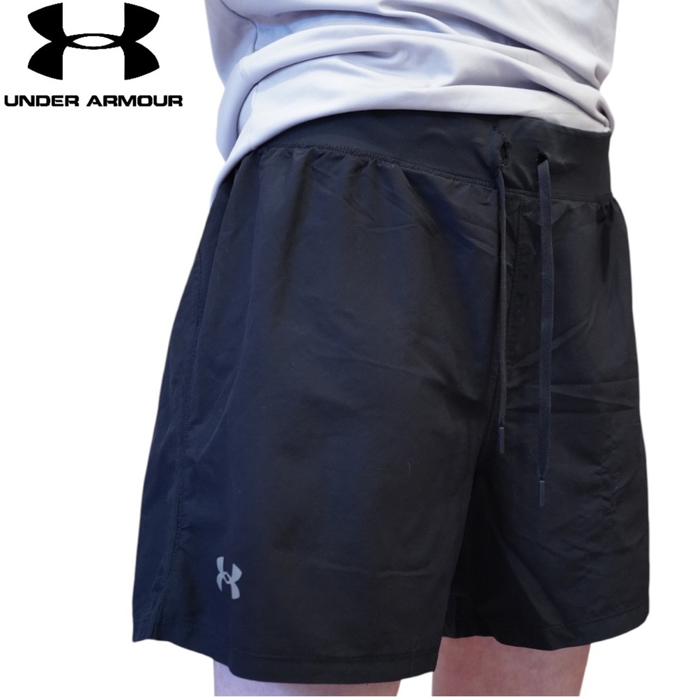 Under Armour Black Athletic Shorts with Elastic Waistband
